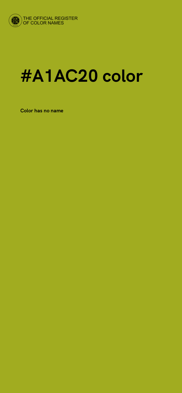 #A1AC20 color image