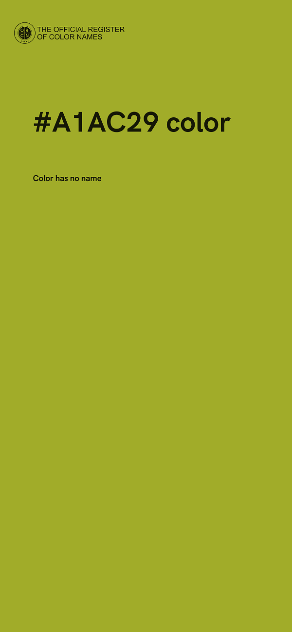 #A1AC29 color image