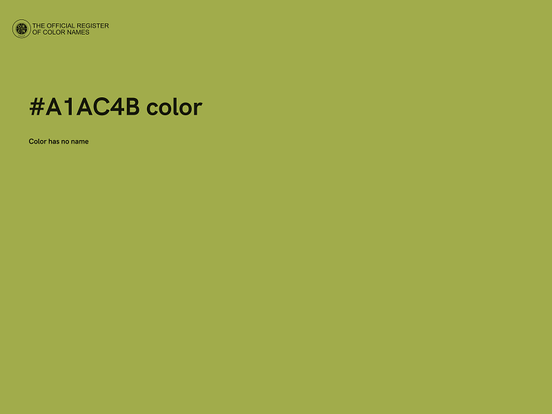 #A1AC4B color image