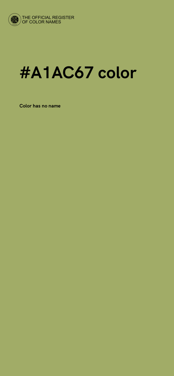 #A1AC67 color image