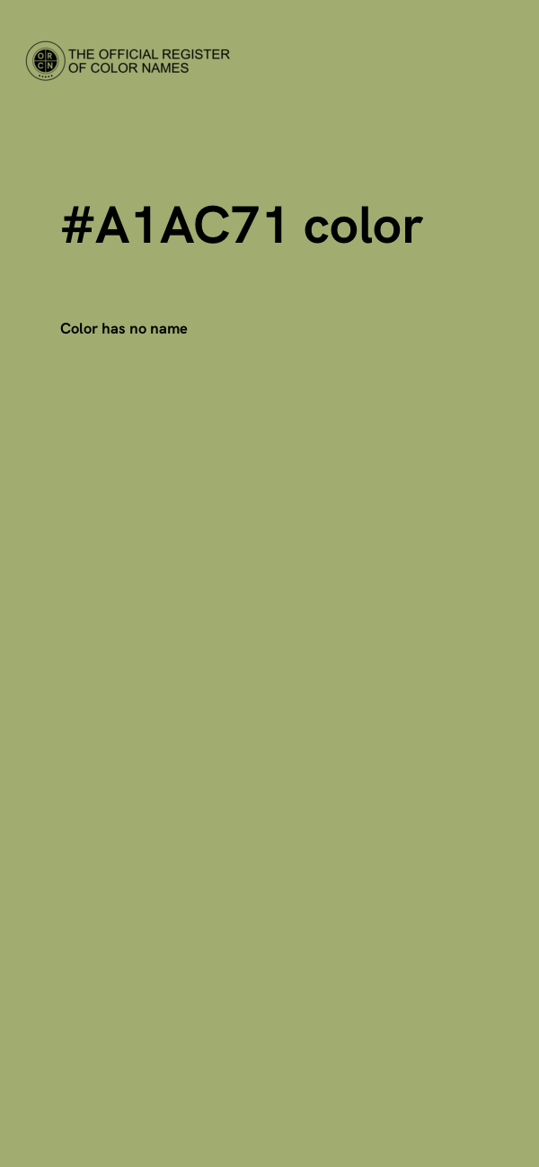 #A1AC71 color image