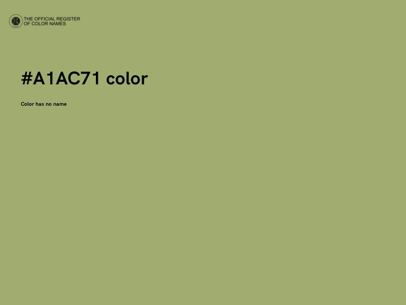 #A1AC71 color image