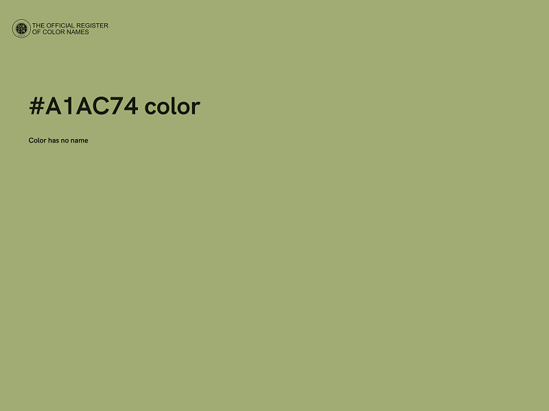 #A1AC74 color image