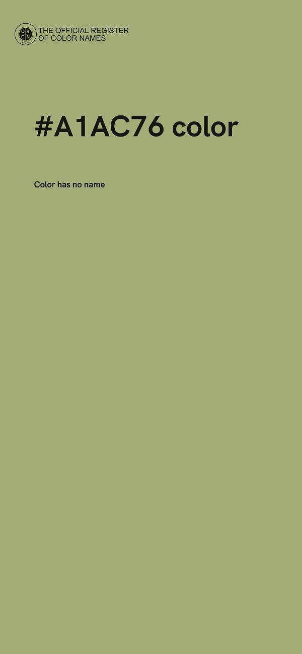 #A1AC76 color image