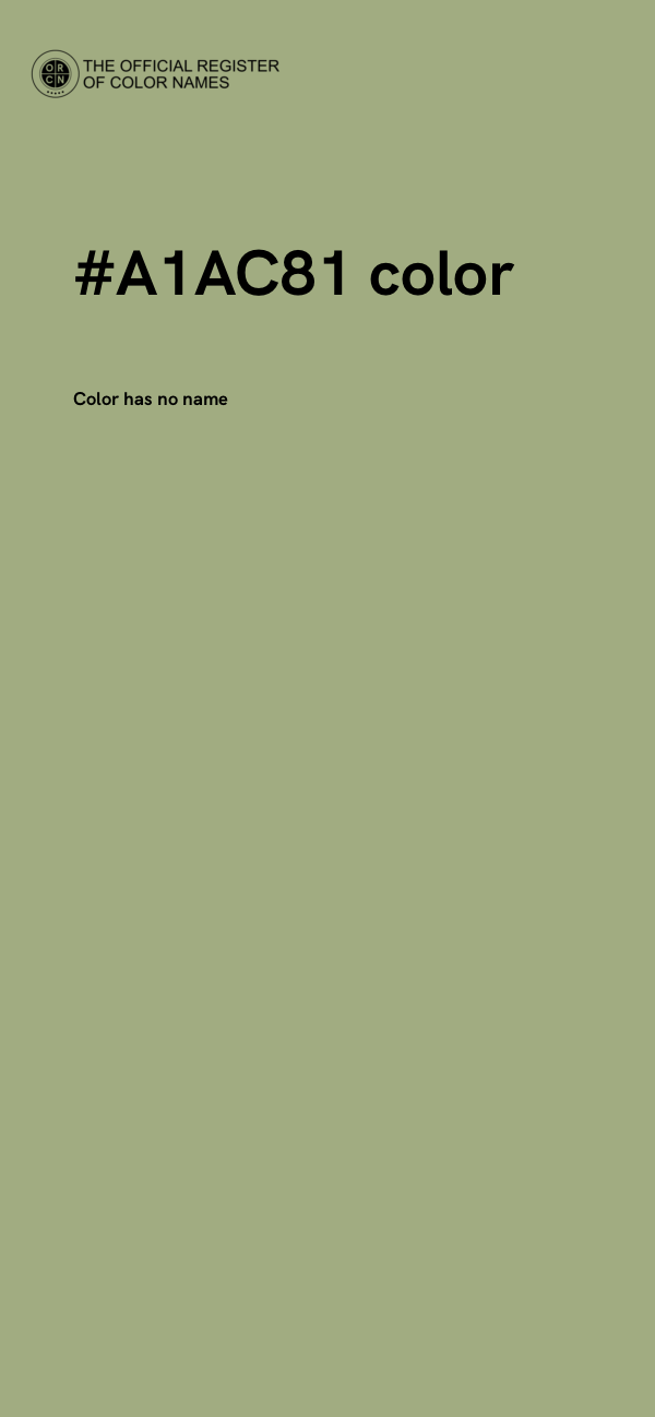 #A1AC81 color image