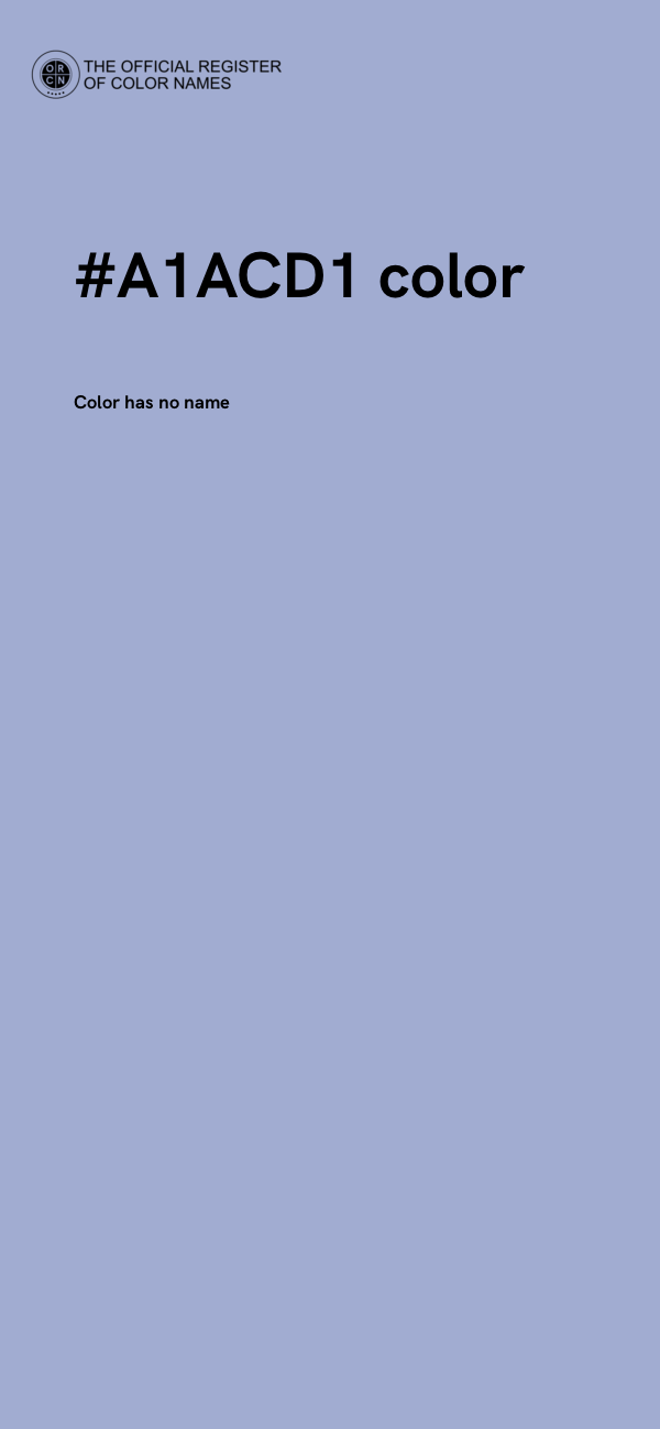 #A1ACD1 color image