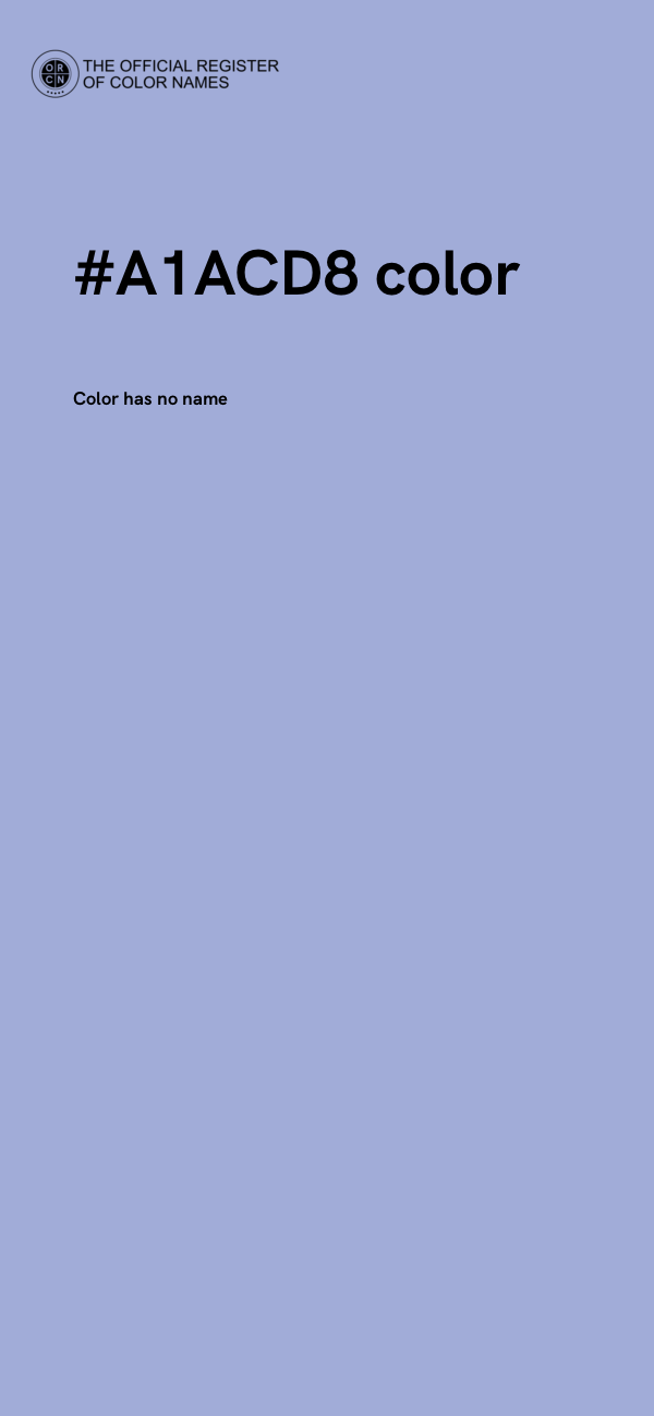 #A1ACD8 color image