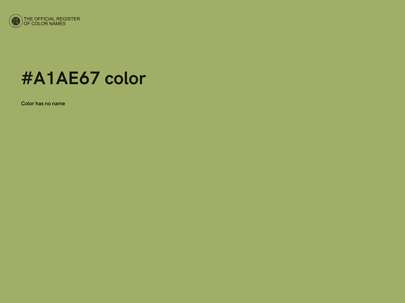 #A1AE67 color image