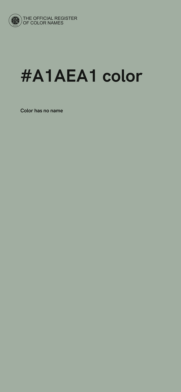#A1AEA1 color image