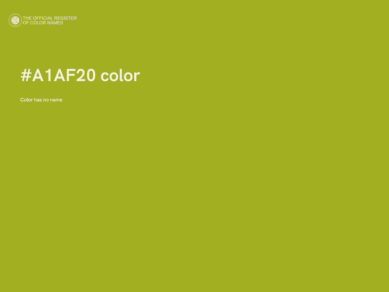 #A1AF20 color image