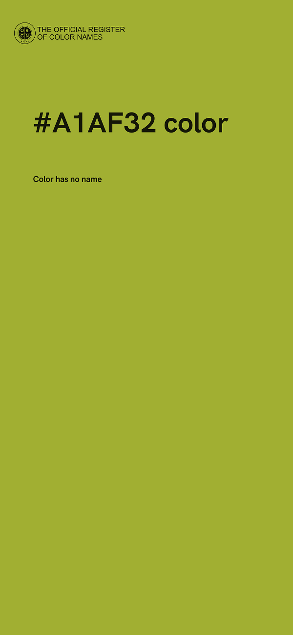 #A1AF32 color image