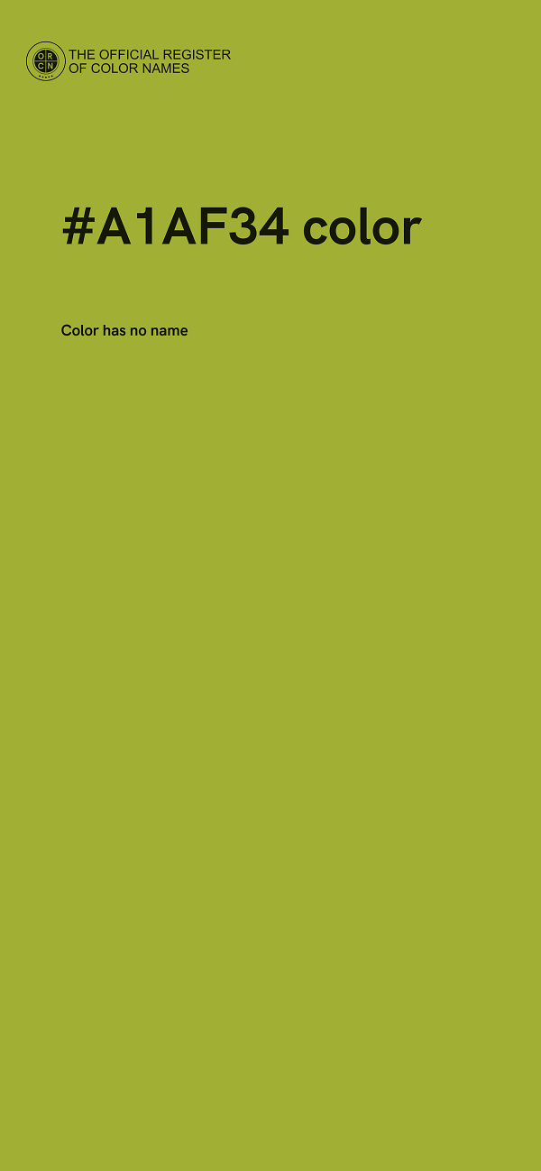 #A1AF34 color image