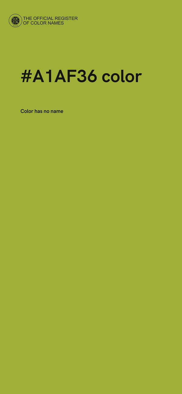 #A1AF36 color image