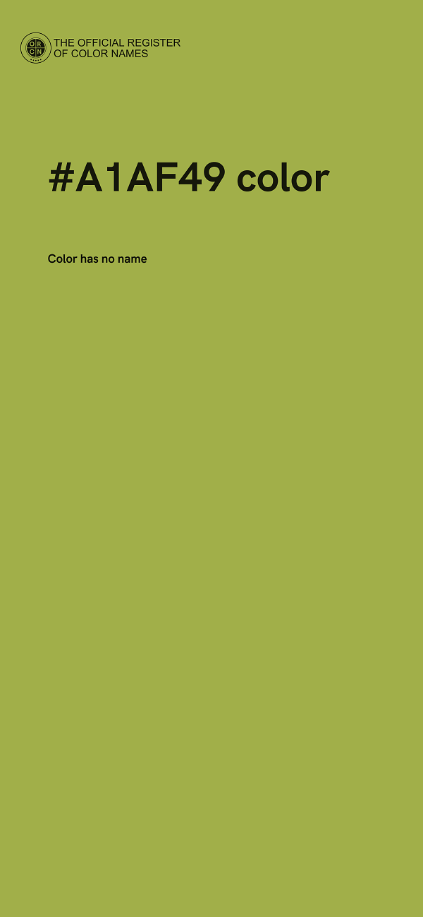 #A1AF49 color image