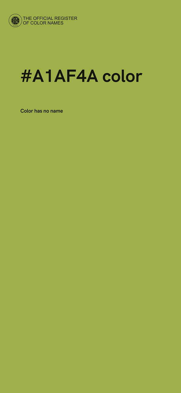 #A1AF4A color image