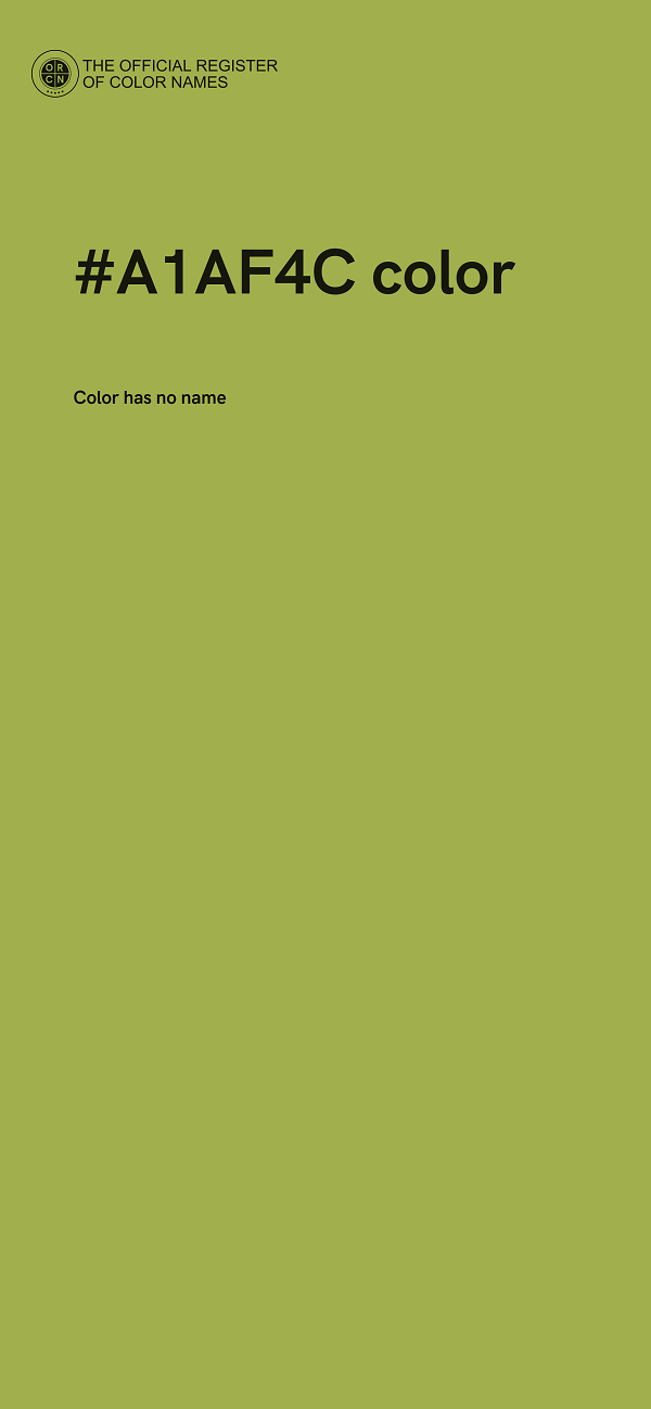 #A1AF4C color image