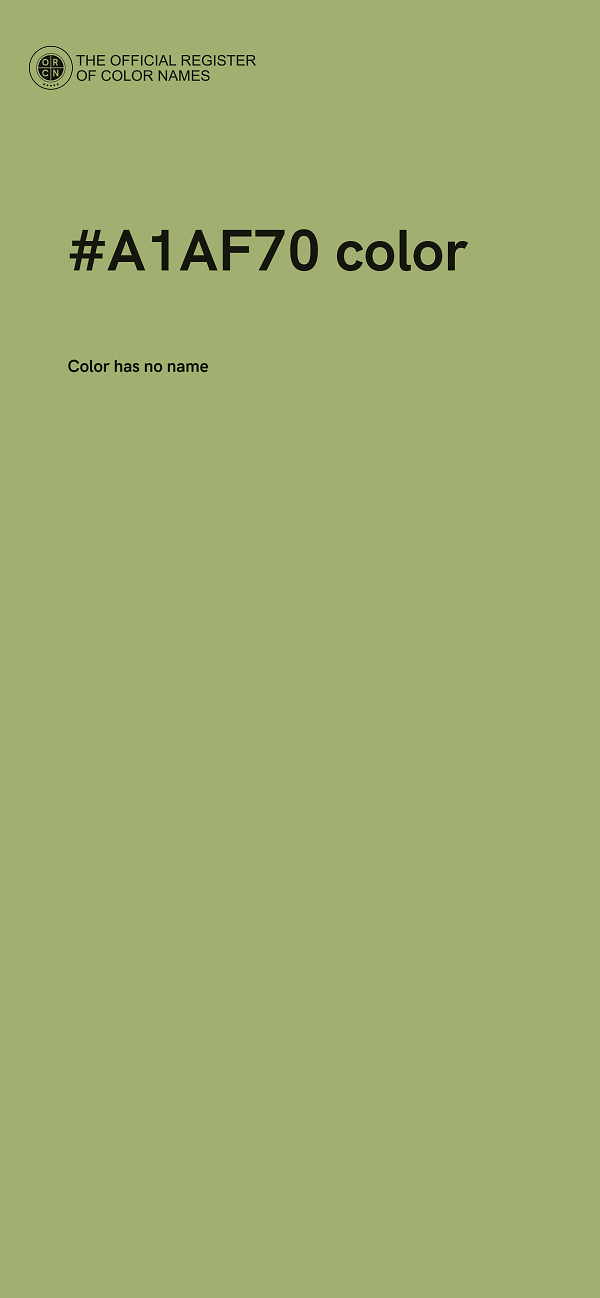 #A1AF70 color image