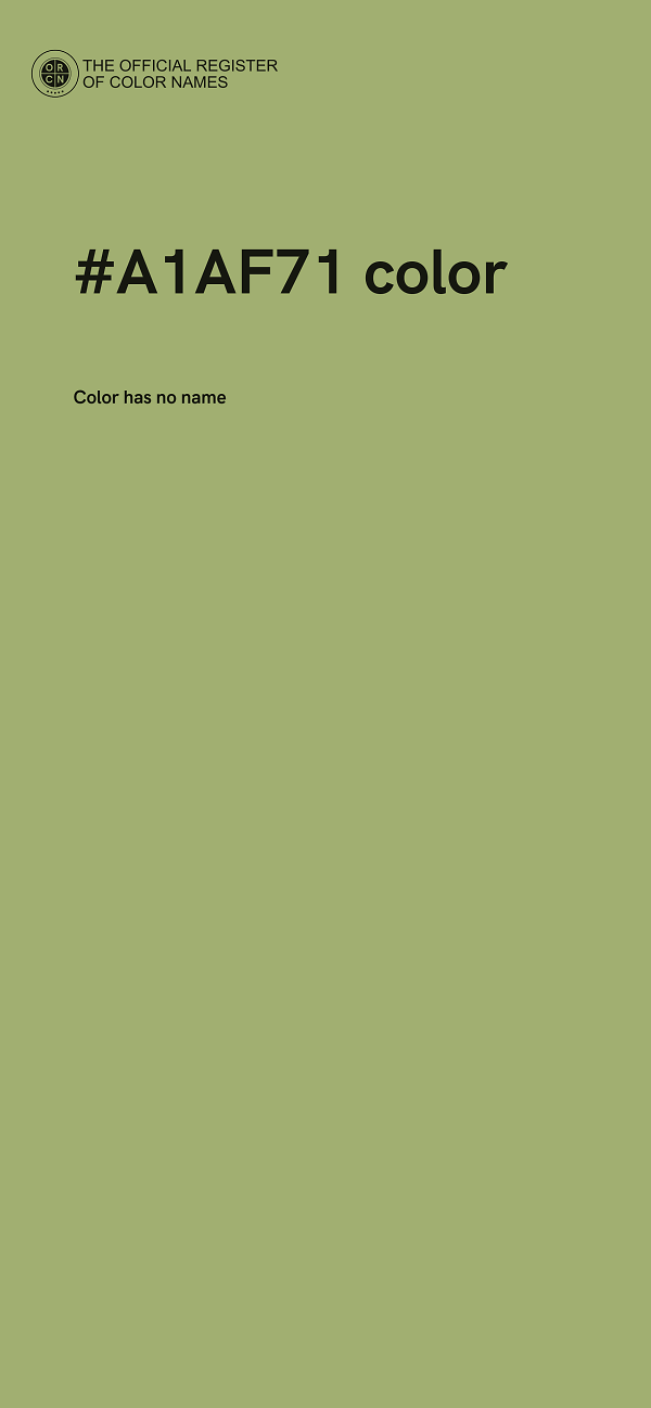#A1AF71 color image