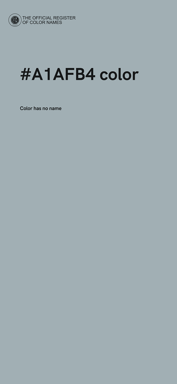 #A1AFB4 color image