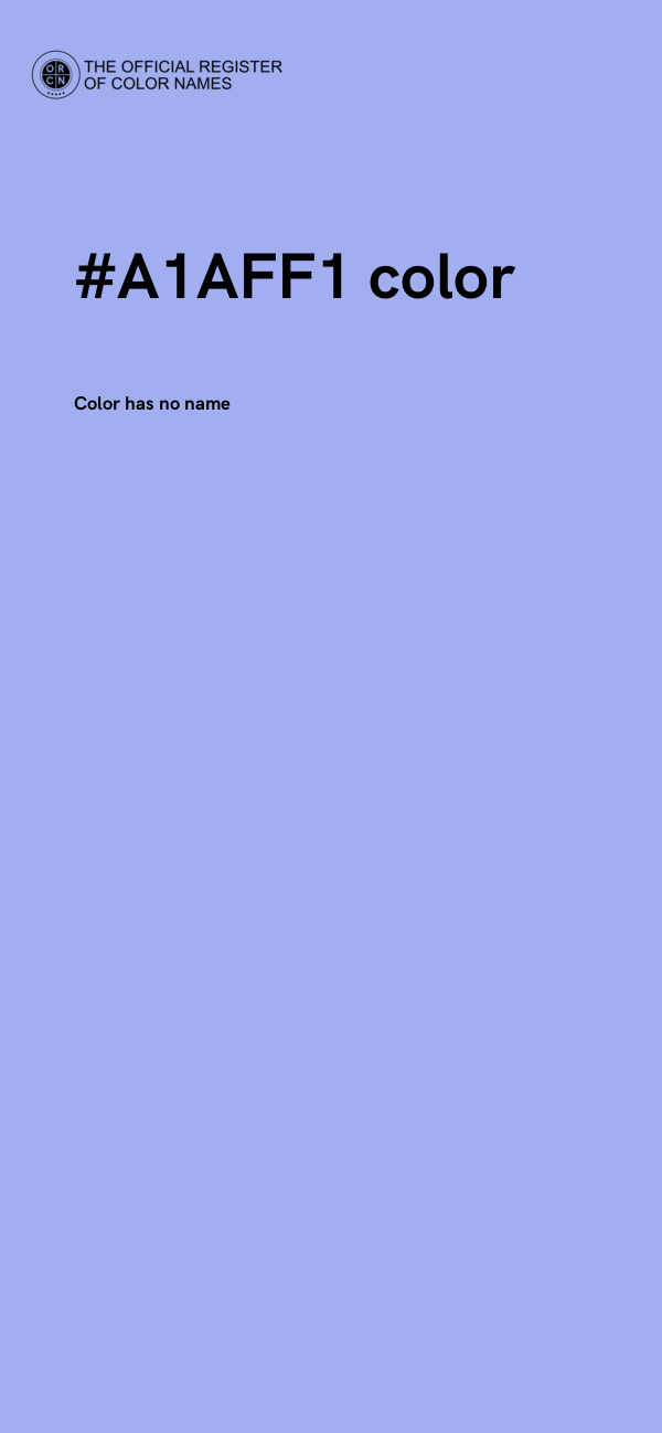 #A1AFF1 color image