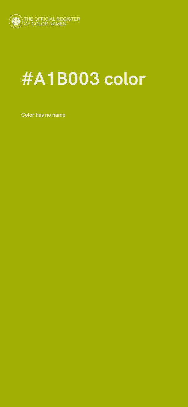 #A1B003 color image