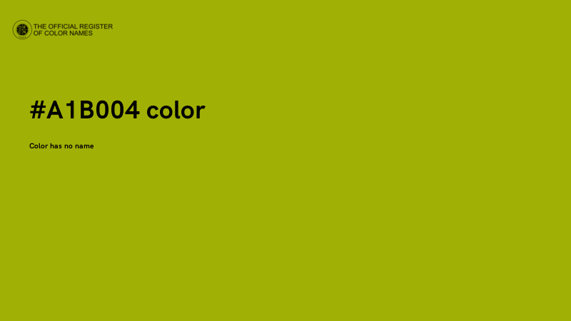 #A1B004 color image