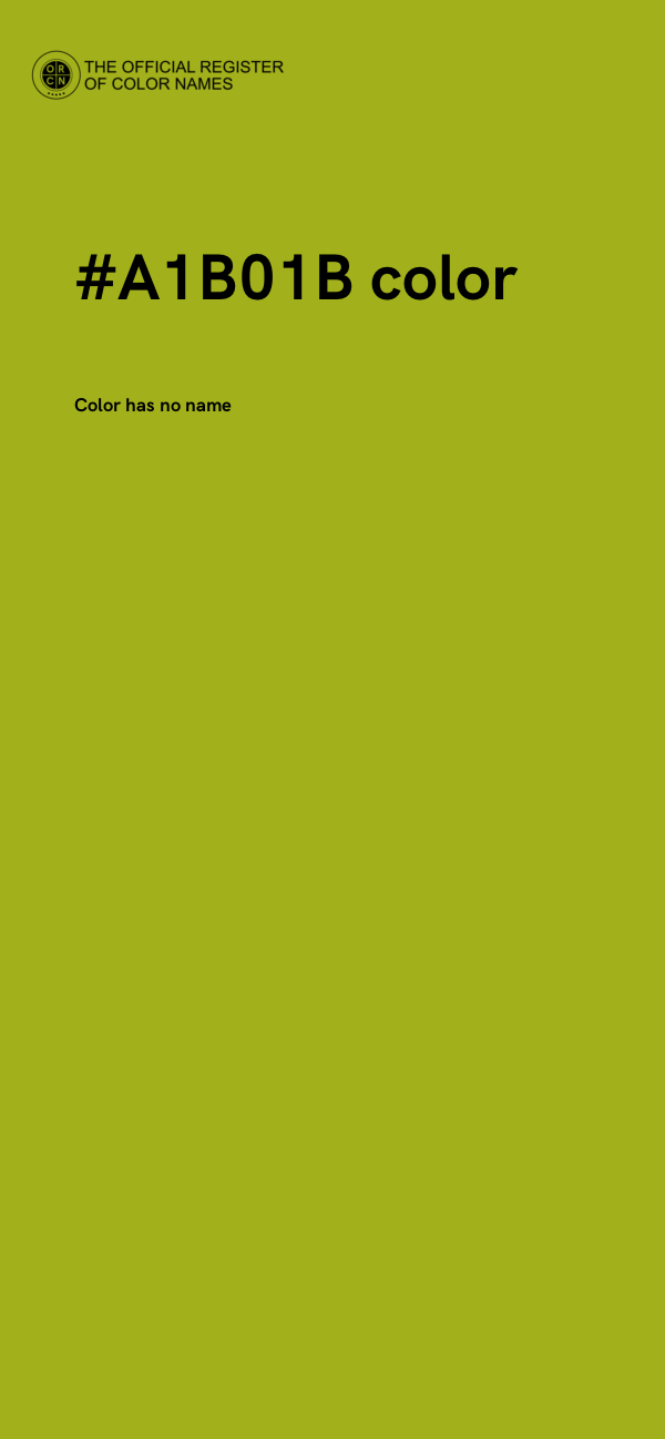 #A1B01B color image