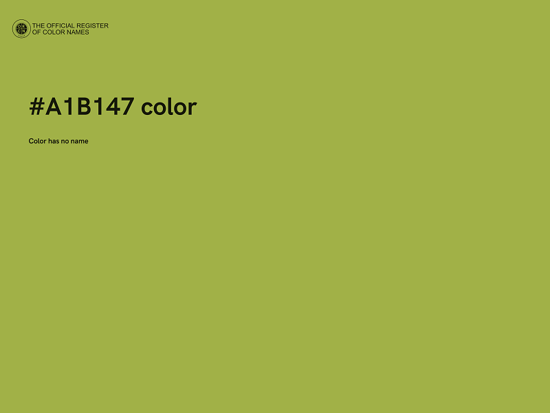 #A1B147 color image