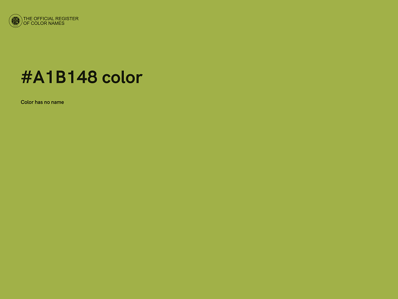 #A1B148 color image