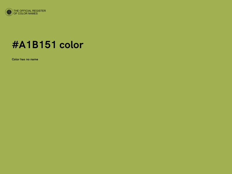 #A1B151 color image