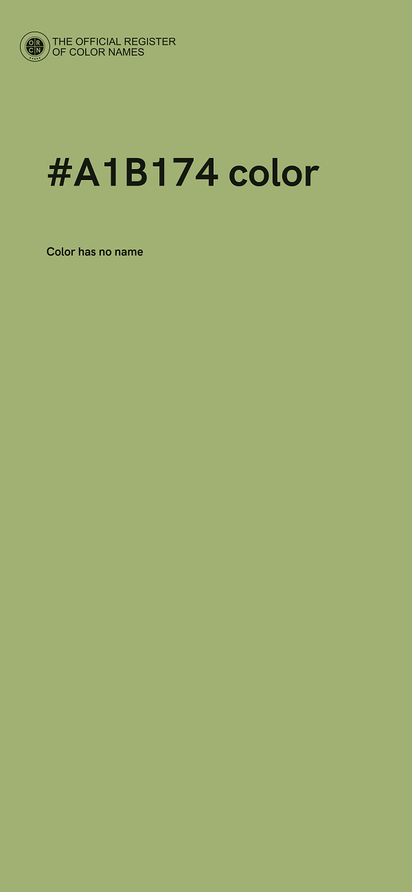 #A1B174 color image