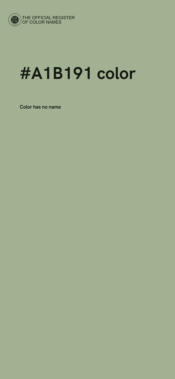 #A1B191 color image