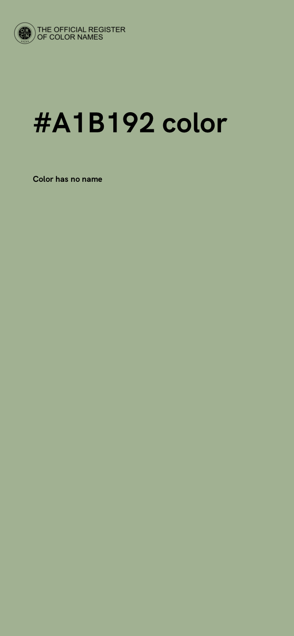 #A1B192 color image
