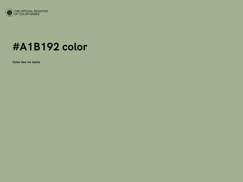 #A1B192 color image