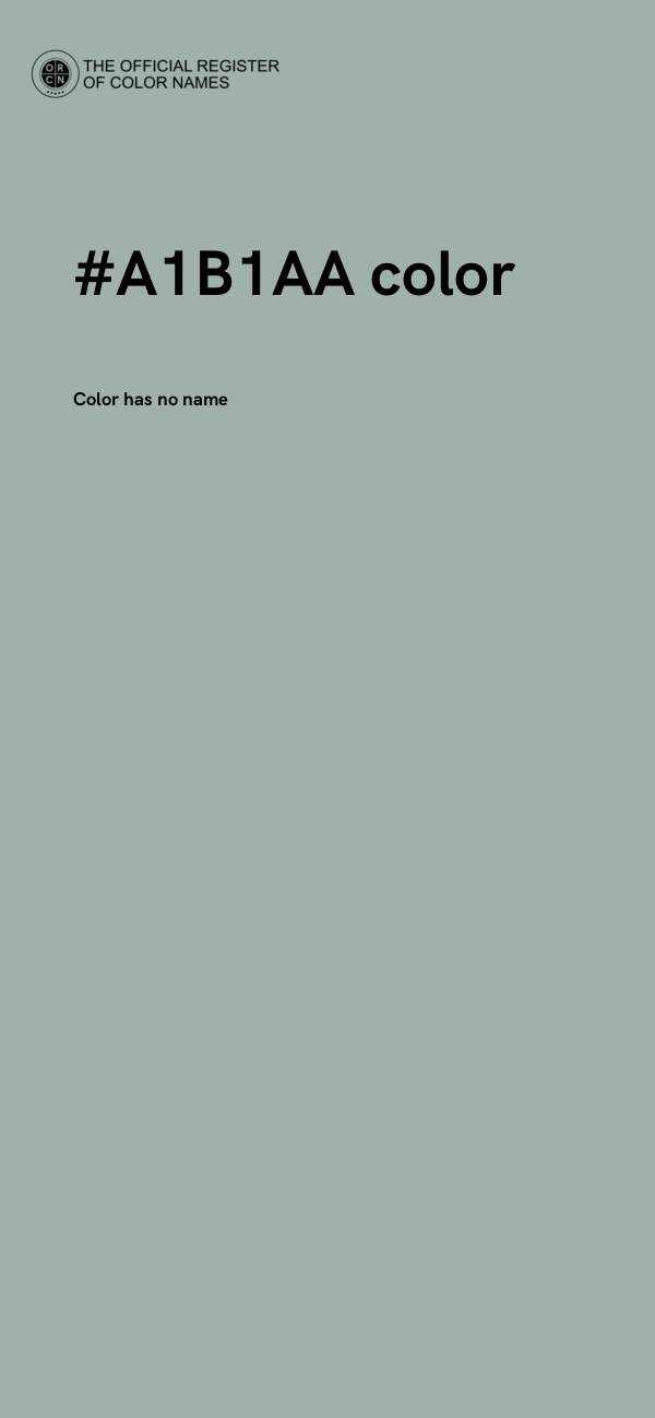 #A1B1AA color image