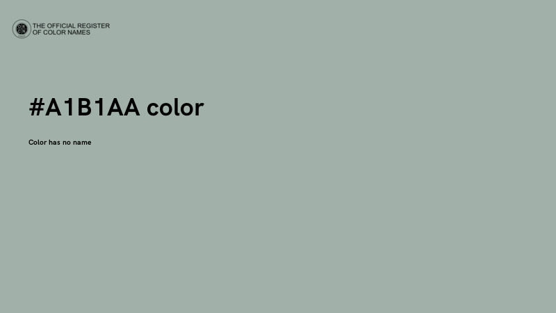 #A1B1AA color image