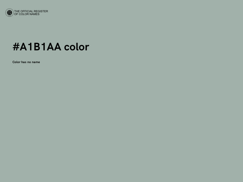 #A1B1AA color image