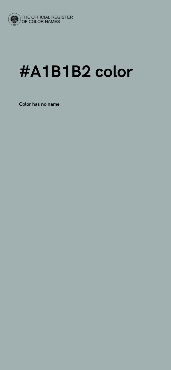 #A1B1B2 color image