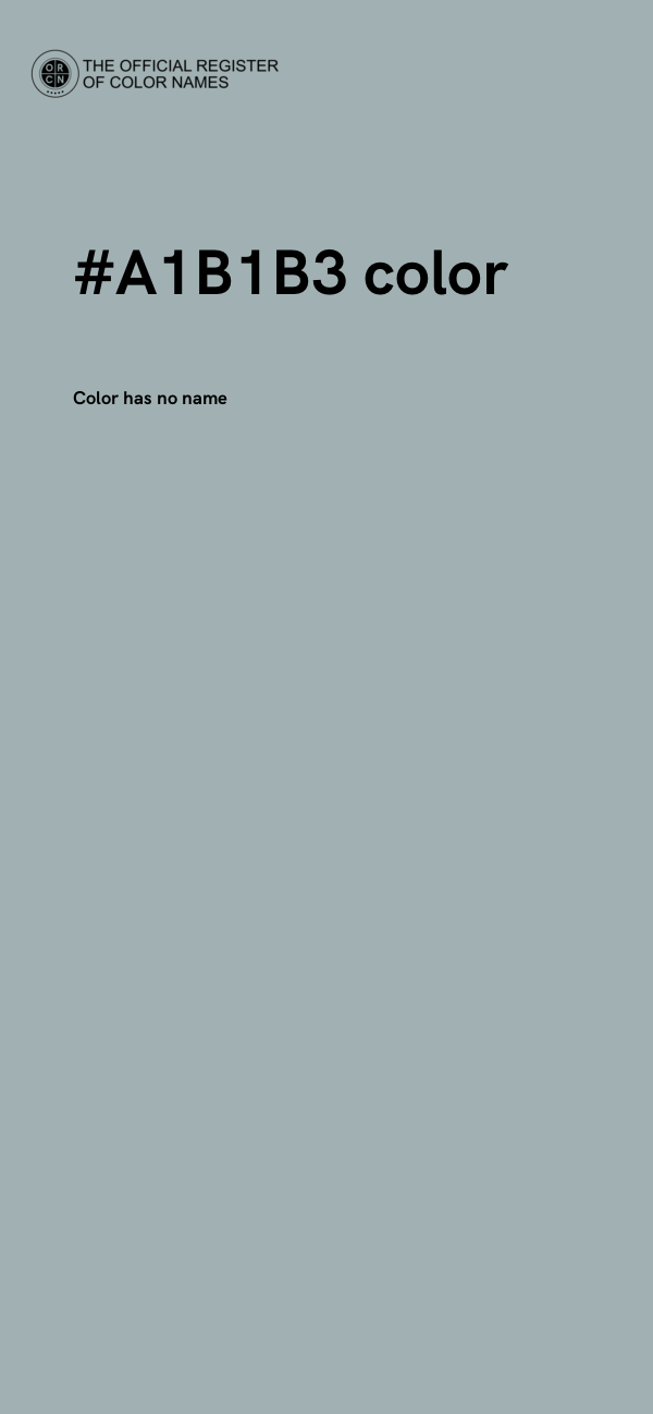 #A1B1B3 color image