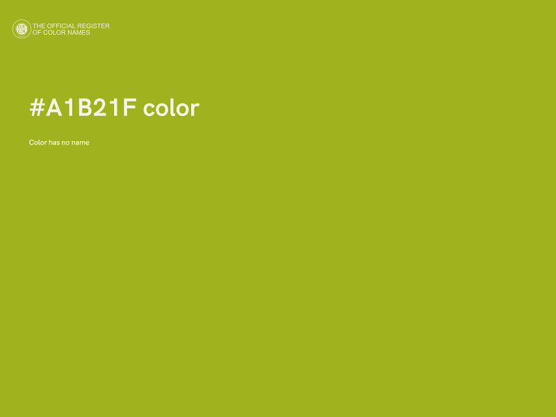 #A1B21F color image