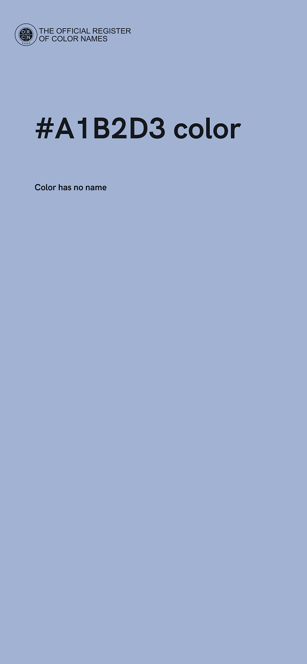 #A1B2D3 color image