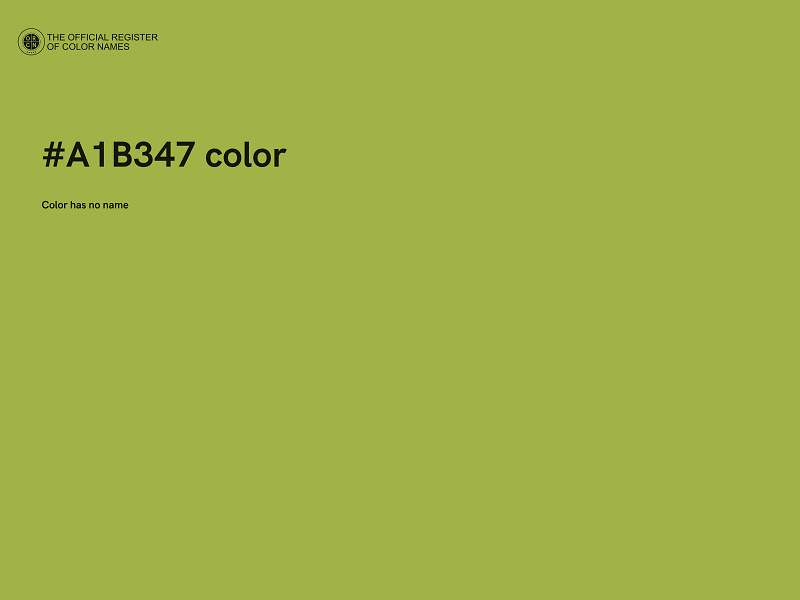 #A1B347 color image