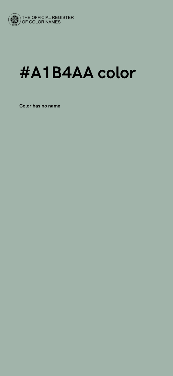 #A1B4AA color image