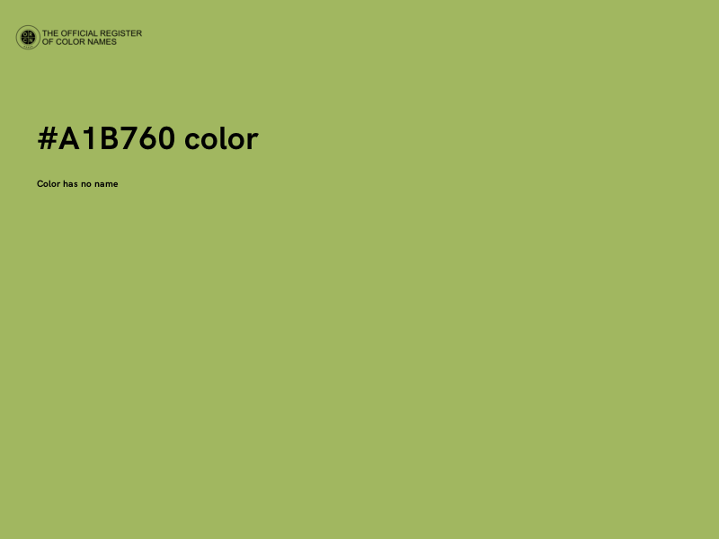 #A1B760 color image
