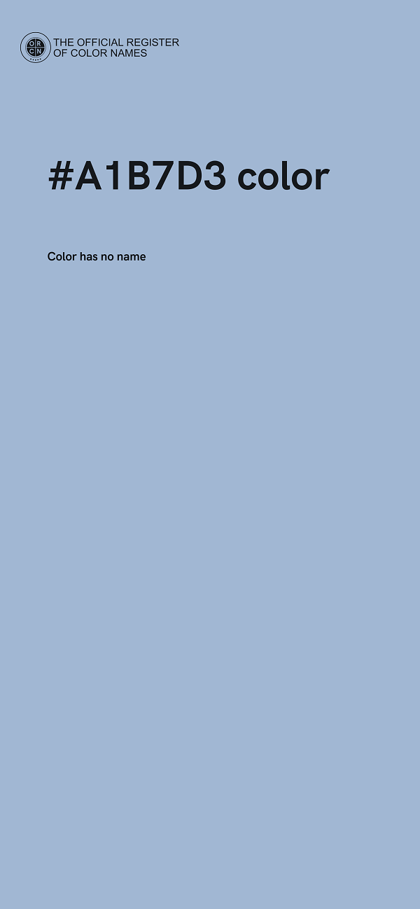 #A1B7D3 color image