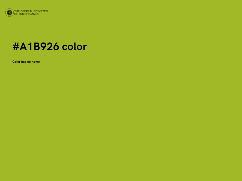 #A1B926 color image
