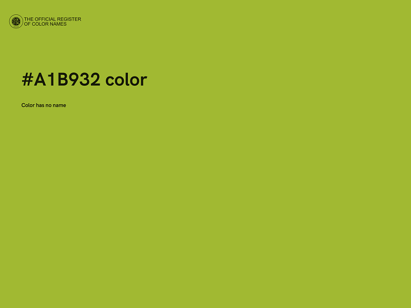 #A1B932 color image