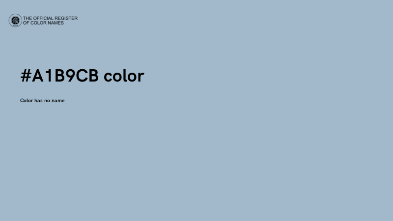 #A1B9CB color image