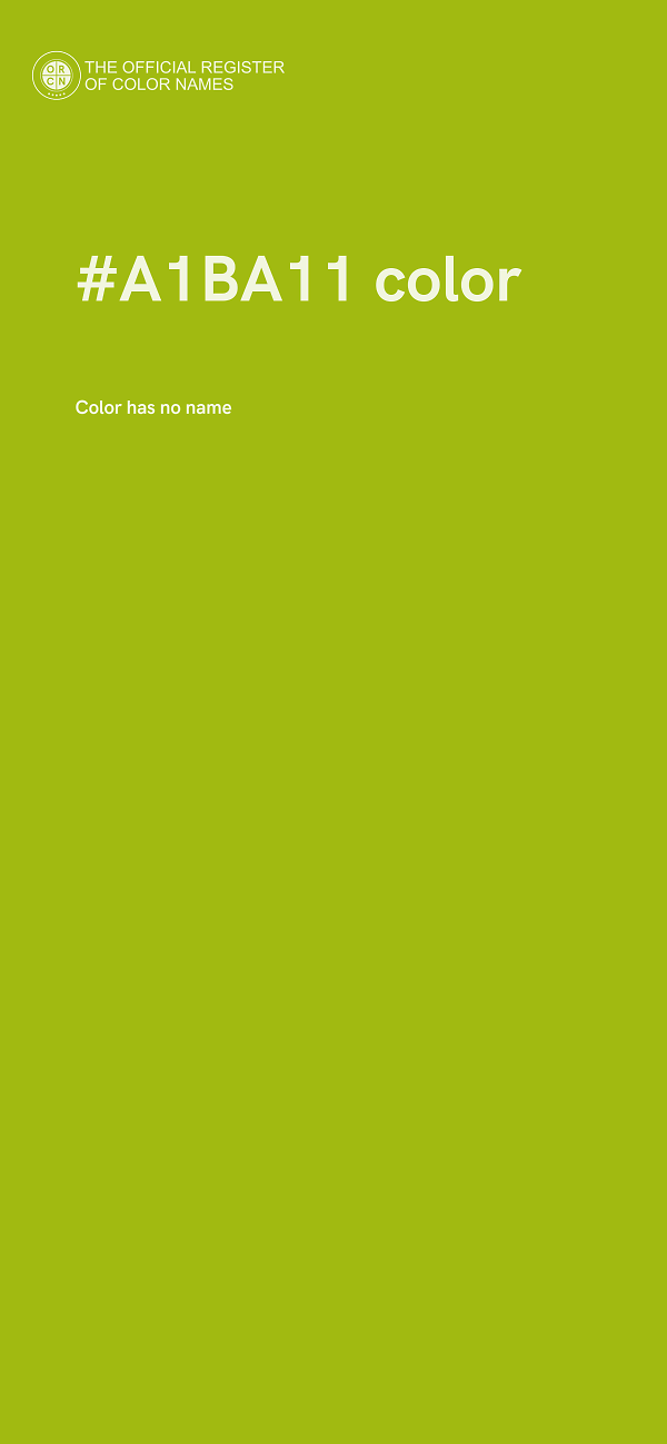 #A1BA11 color image