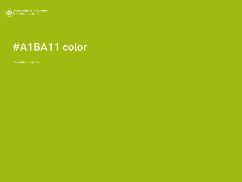 #A1BA11 color image